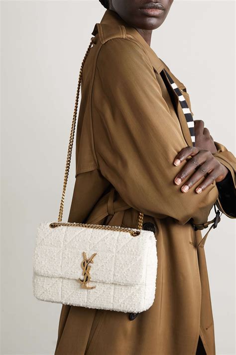 ysl tweed pouch|saint laurent quilted shoulder bag.